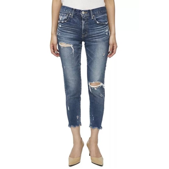 MOUSSY VINTAGEIsko Comfort Ridgewood Cropped Skinny Jeans Blue Sz. 25